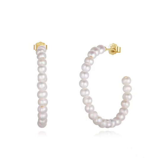 Portofino Pearl Hoops