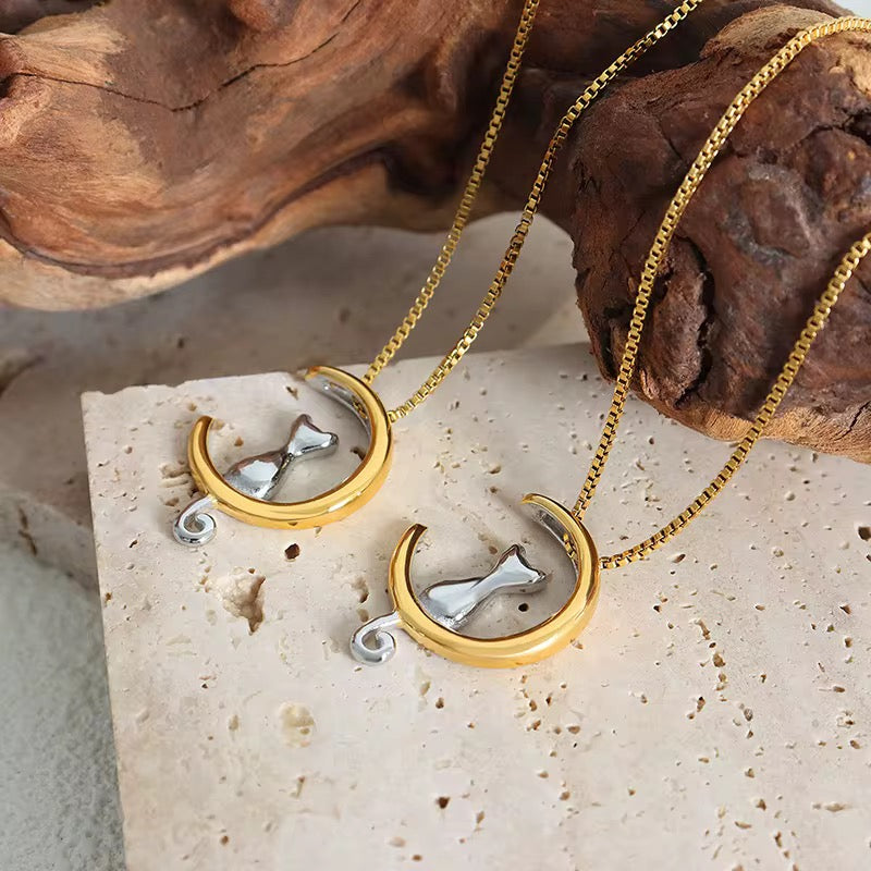 Moonlight Cat Necklace