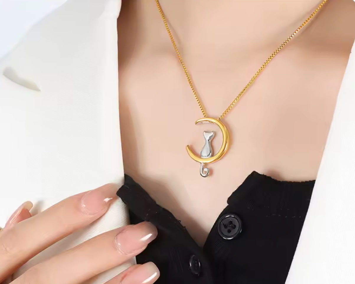 Moonlight Cat Necklace