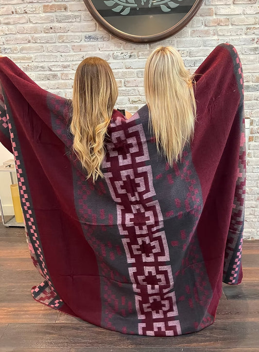 Alpaca Blanket Burgundy