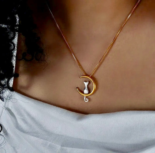 Moonlight Cat Necklace