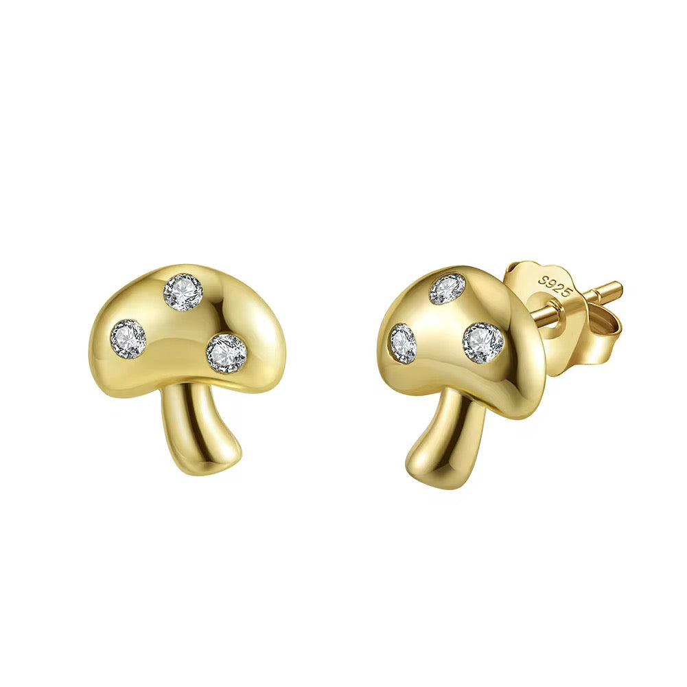 Luna Mushroom Studs Earrings