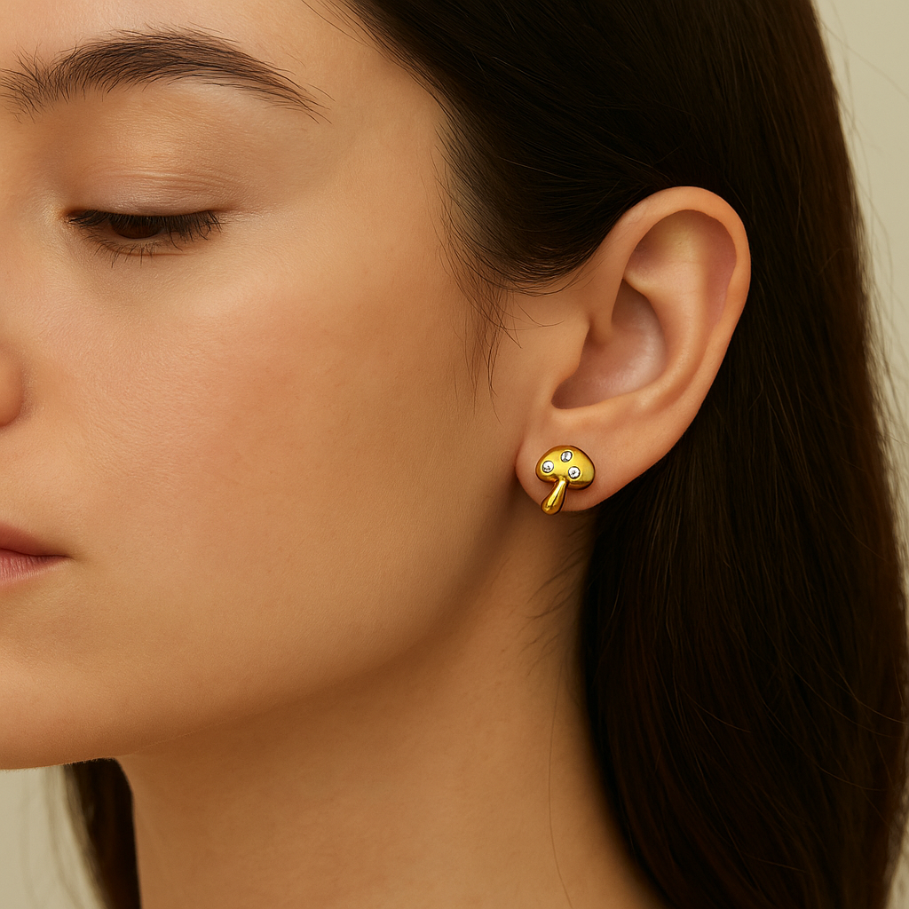 Luna Mushroom Studs Earrings