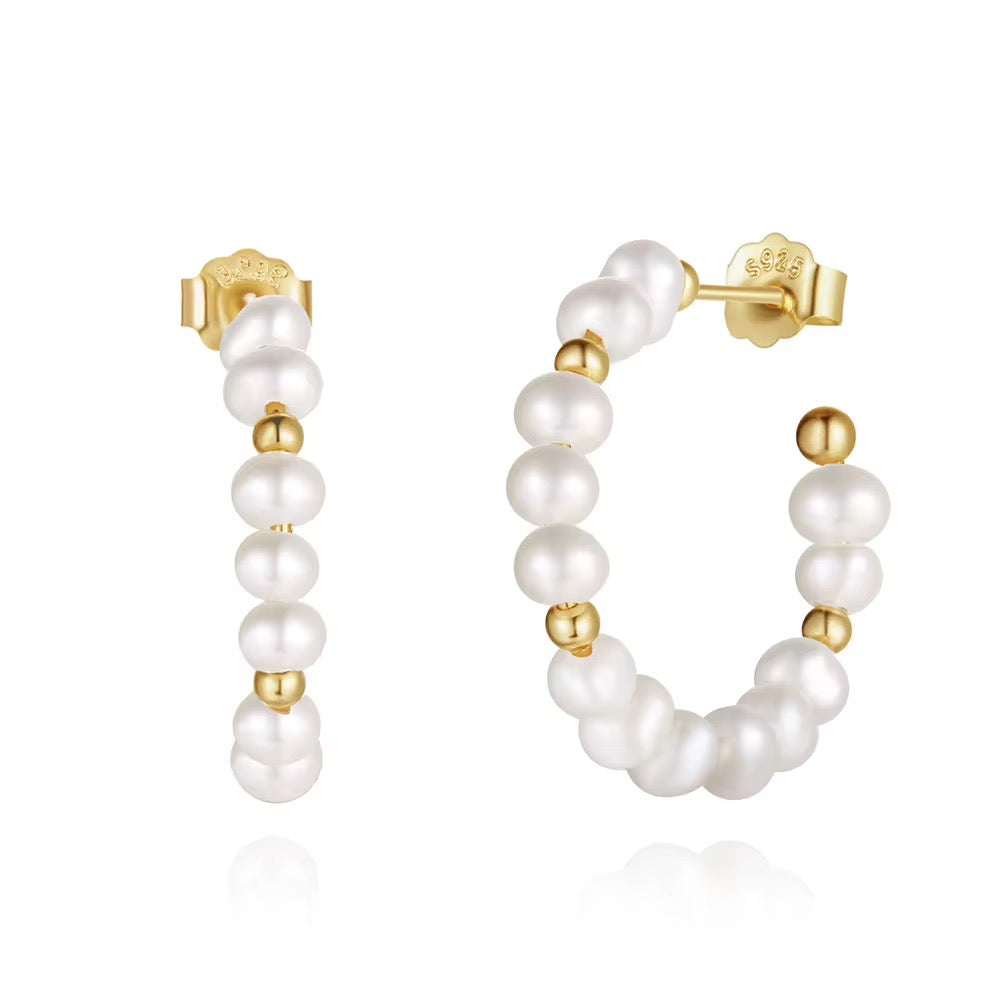 Siena Pearl Hoops