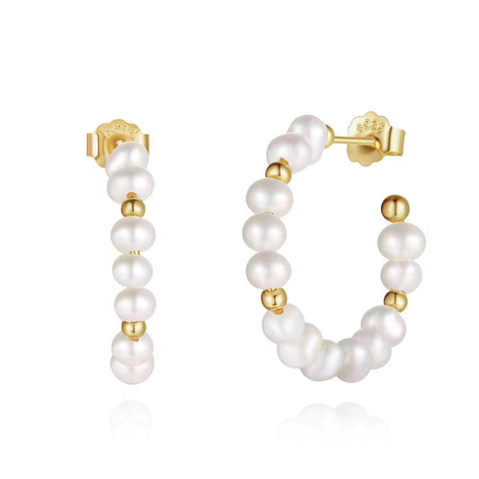 Siena Pearl Hoops