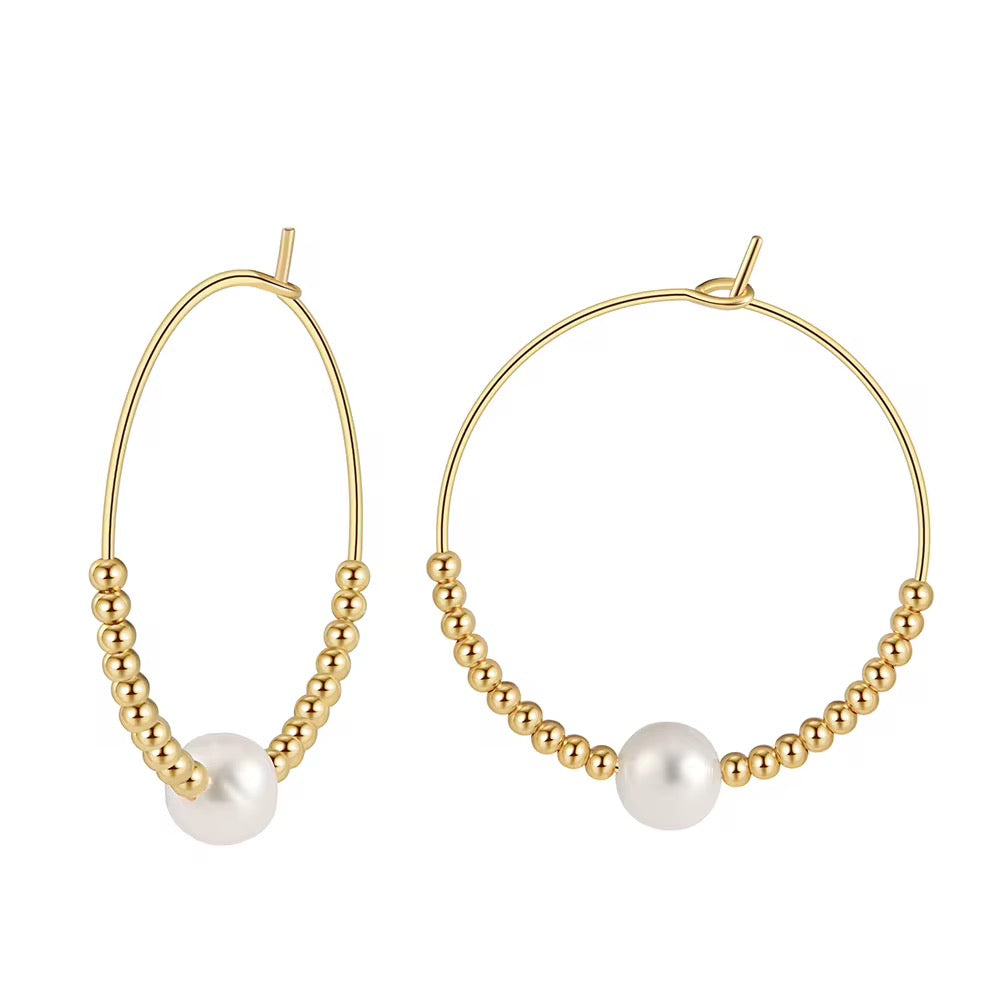 Capri Pearl Hoops
