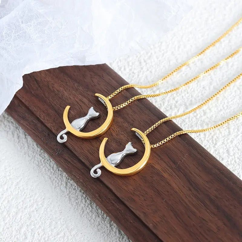 Moonlight Cat Necklace