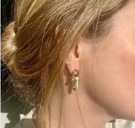 Livana U Link Chain Earrings
